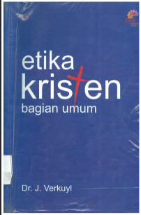Sampul buku Etika Kristen Bagian Umum