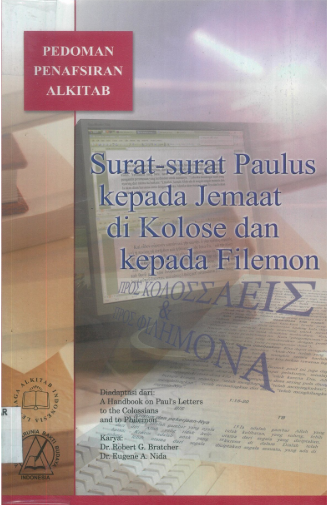 Sampul buku Pedoman Penafsiran Alkitab: Surat-surat Paulus kepada Jemaat di Kolose dan kepada Filemon