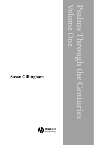 Sampul buku Psalms Through the Centuries, Volume One