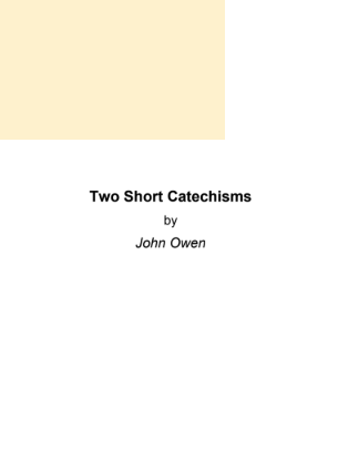 Sampul buku Two Short Catechisms